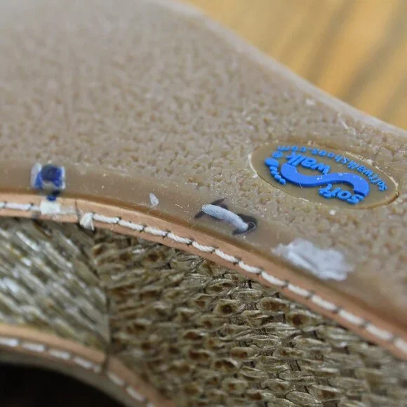 #20 NWOB Soft Walk Tan Platform Slingback Sandals 10.5N - Picture 11 of 16